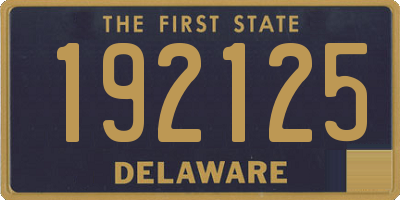 DE license plate 192125