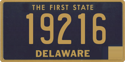 DE license plate 19216