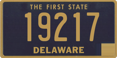 DE license plate 19217
