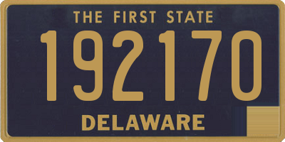 DE license plate 192170
