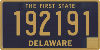 DE license plate 192191