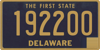 DE license plate 192200
