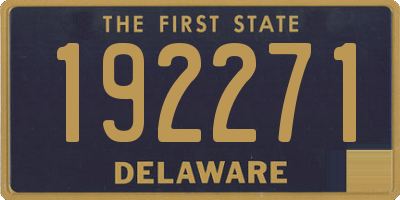 DE license plate 192271