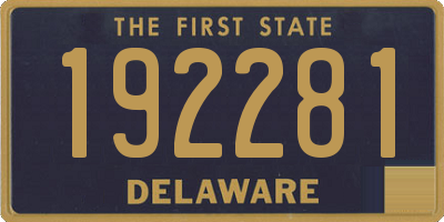 DE license plate 192281