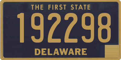 DE license plate 192298