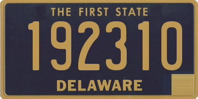 DE license plate 192310