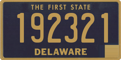 DE license plate 192321