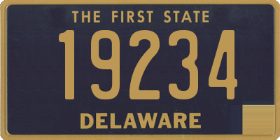 DE license plate 19234