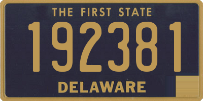 DE license plate 192381