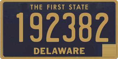 DE license plate 192382