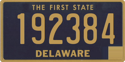DE license plate 192384
