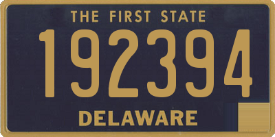 DE license plate 192394