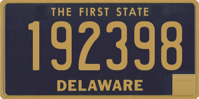 DE license plate 192398