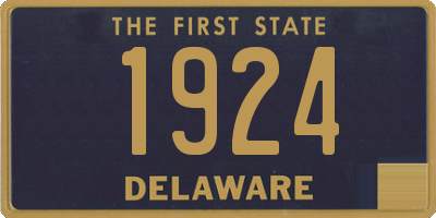 DE license plate 1924