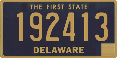 DE license plate 192413