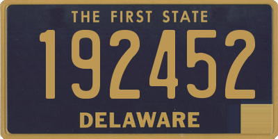 DE license plate 192452