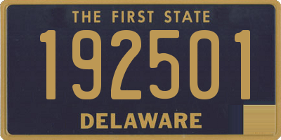 DE license plate 192501