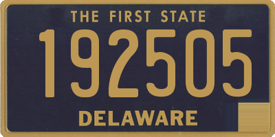 DE license plate 192505