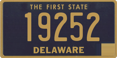 DE license plate 19252