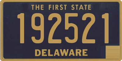 DE license plate 192521