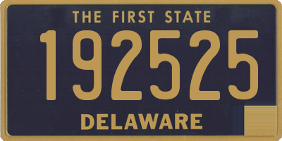 DE license plate 192525