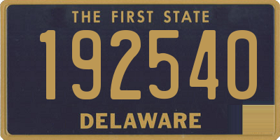DE license plate 192540