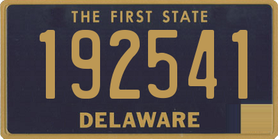 DE license plate 192541