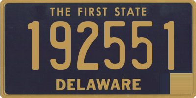 DE license plate 192551
