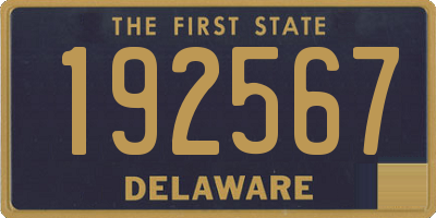 DE license plate 192567