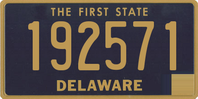DE license plate 192571