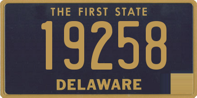 DE license plate 19258