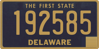 DE license plate 192585
