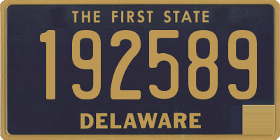 DE license plate 192589