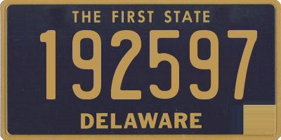 DE license plate 192597
