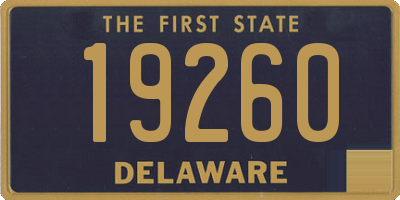 DE license plate 19260