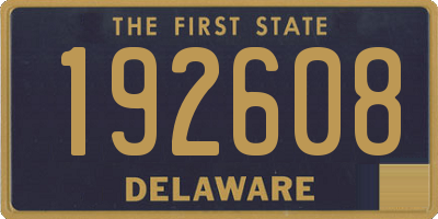 DE license plate 192608