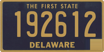 DE license plate 192612