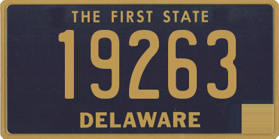 DE license plate 19263