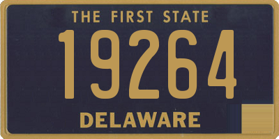 DE license plate 19264