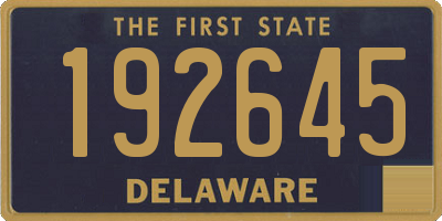 DE license plate 192645