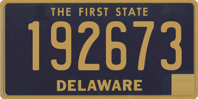 DE license plate 192673