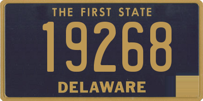 DE license plate 19268