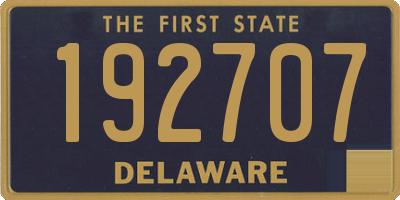 DE license plate 192707