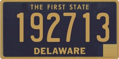 DE license plate 192713