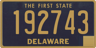 DE license plate 192743