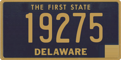 DE license plate 19275