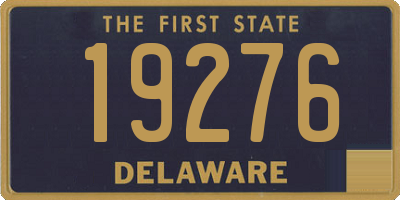 DE license plate 19276