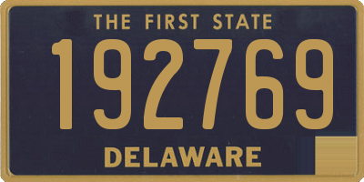DE license plate 192769