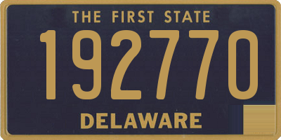 DE license plate 192770