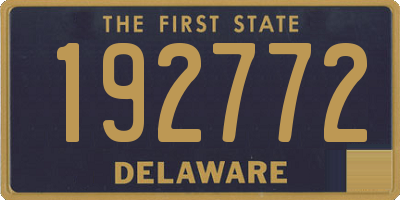 DE license plate 192772